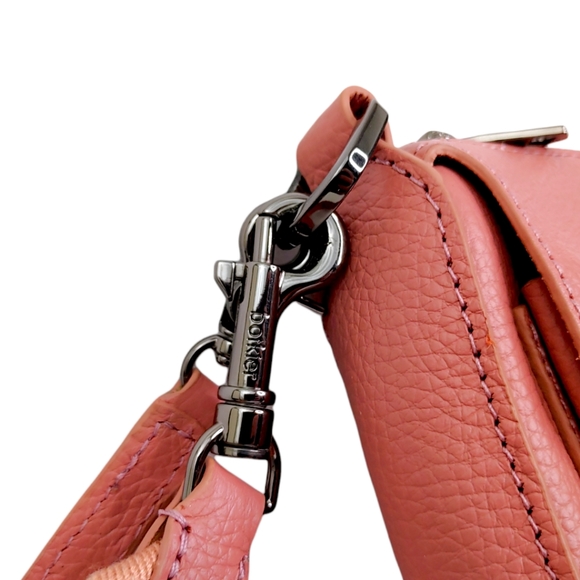 Botkier Blush Pink Valentina Pebble Leather Turnlock Small Crossbody Bag NWT - Picture 7 of 11